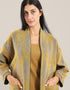 Reversible short coat with trimmed in contrast color details and embroidery